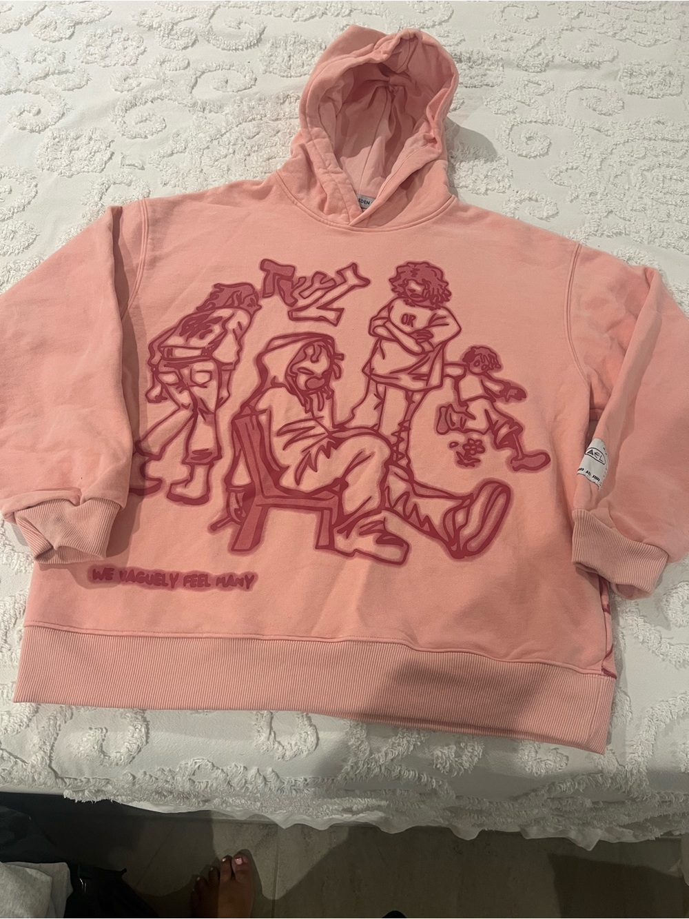 Aelfric Eden Pink Crewneck with Dark Pink Graphic